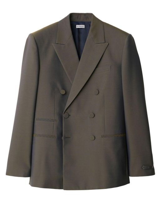 Burberry Black Double-breasted Tailored Wool Jacket for men