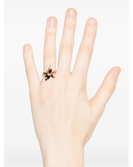Shaun Leane Metallic Interlocking Flower Diamond Ring