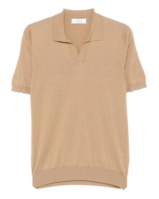 Mauro Ottaviani Gestricktes T-Shirt in Natural für Herren