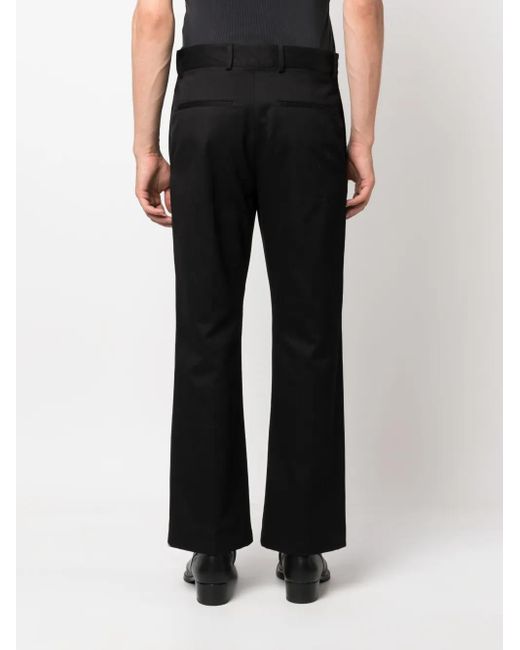 Acne Black Straight-Leg Cotton Trousers for men