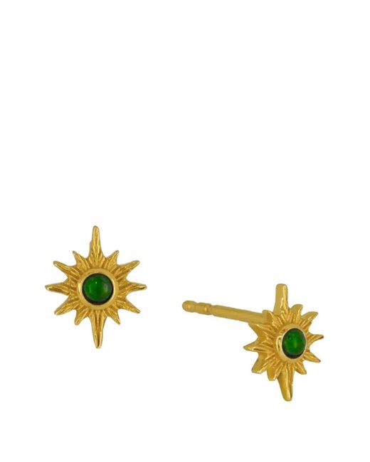 Ottoman Hands Yellow Onyx Star Earrings