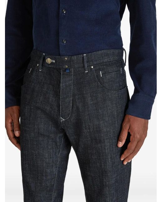 Incotex Gray Five-Pocket Tailored Jeans for men