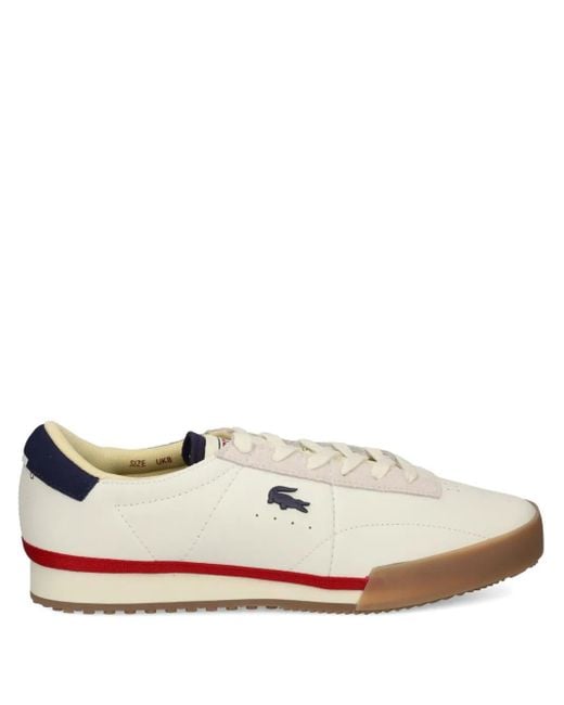 メンズ Lacoste Aura レザースニーカー White