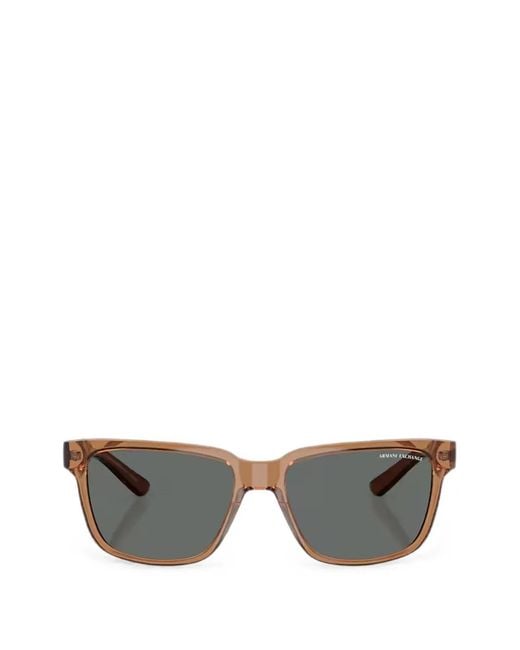 ARMANI EXCHANGE Gray Square-Frame Sunglasses