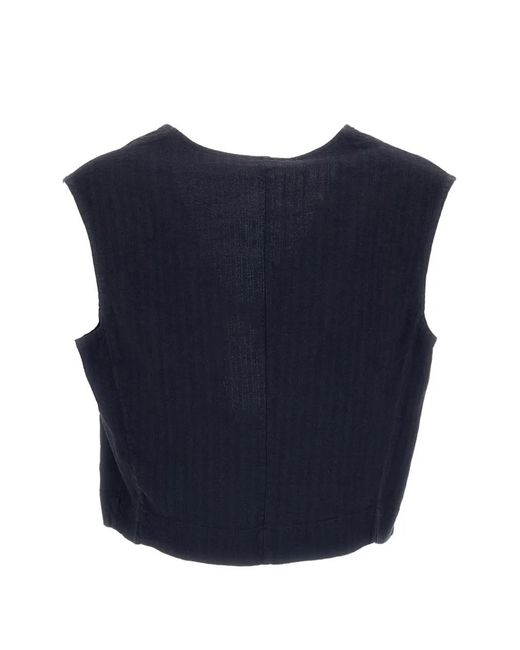 Barena Blue Patch Pocket Top