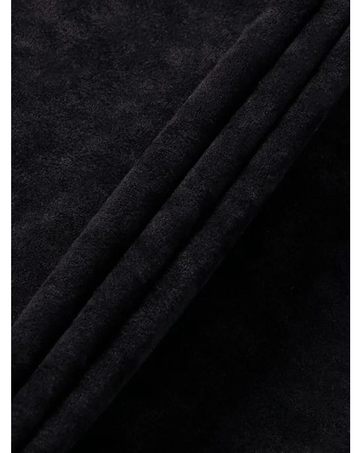 Sasquatchfabrix Black Stripe-Detail Velour T-Shirt for men