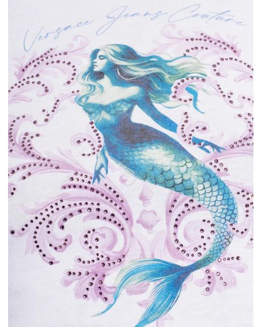 Versace Jeans Couture White Mermaid Graphic T-Shirt