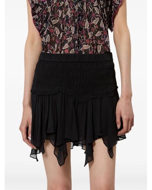 Isabel Marant Black Jupe Fiala À Volants Et Fronces