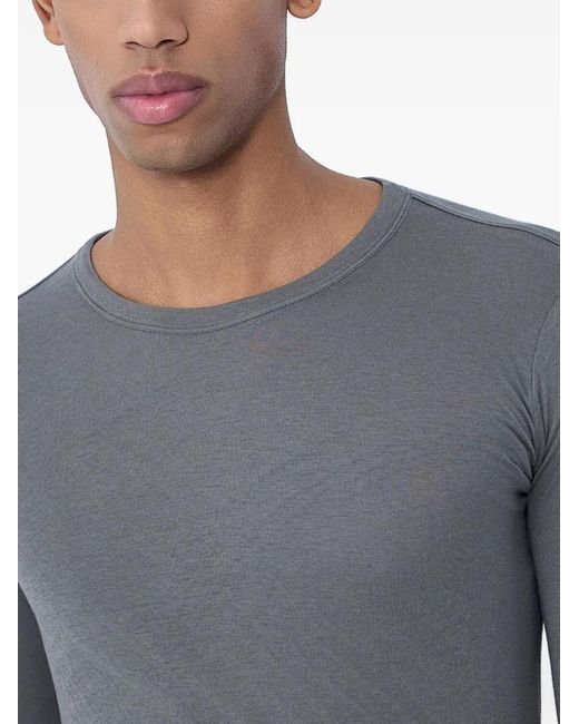 Rick Owens メンズ グレー クルーネック ロングTシャツ 【公式通販】