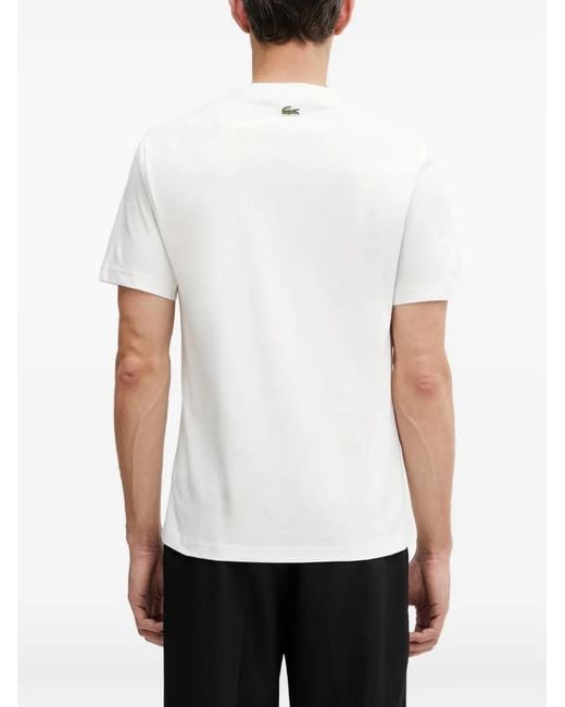 Lacoste White Crew-Neck Short-Sleeve T-Shirt for men
