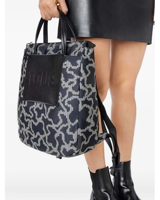 Tous Black Kaos Logo-Motif Backpack