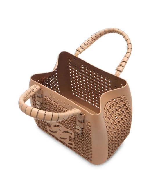 Casadei Brown 3D Tote Bag