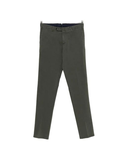 PT Torino Gray Slim-Fit Trousers for men
