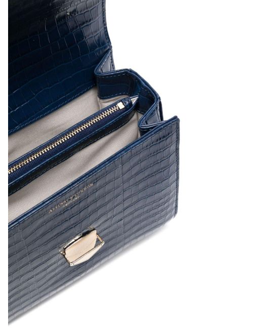Aspinal Blue Mittelgroße Mayfair Handtasche