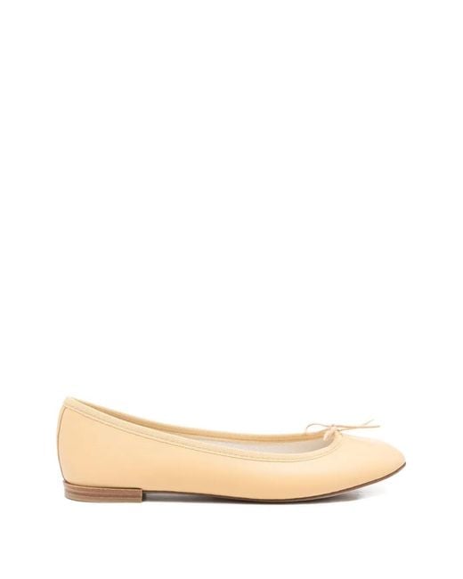 Repetto Natural Cendrillon Bow-Tie Detail Ballet Flats