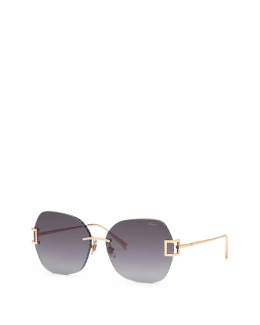 Chopard Purple Ice Cube Butterfly-Frame Sunglasses