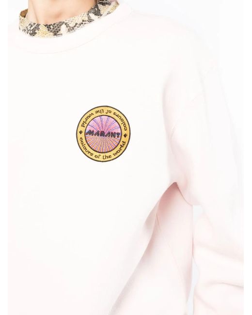 Isabel Marant White Logo-Patch Sweatshirt for men