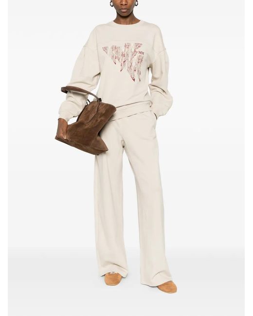 Max Mara White Drawstring Trousers