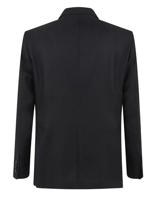 Tagliatore Black Double-Breasted Jacket for men