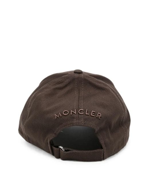 Moncler Brown Logo-Patch Baseball Cap for men