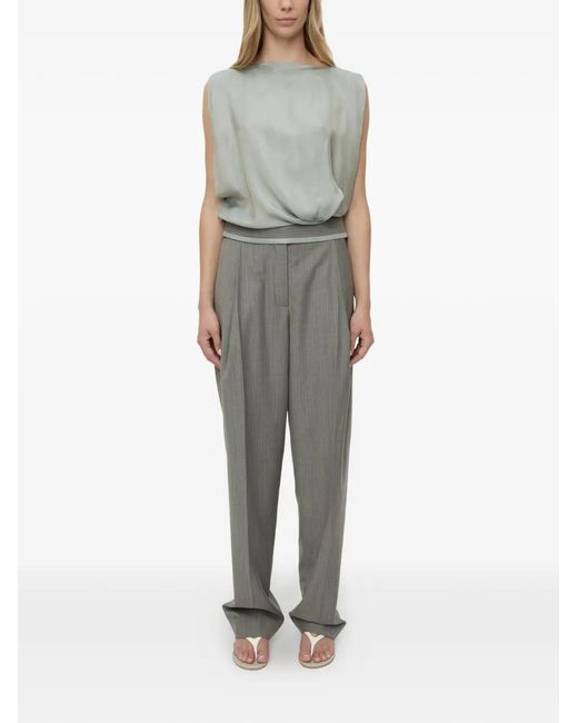 Christopher Esber Gray Sashed Tailored Trousers