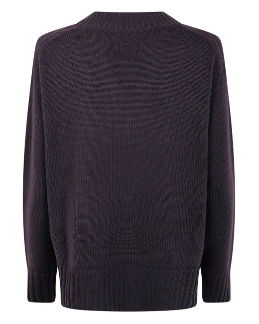 Drumohr Blue V-Neck Wool Sweater