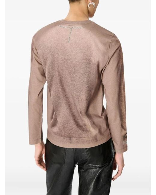 MARINE SERRE Brown Trompe L'Oeil Top for men
