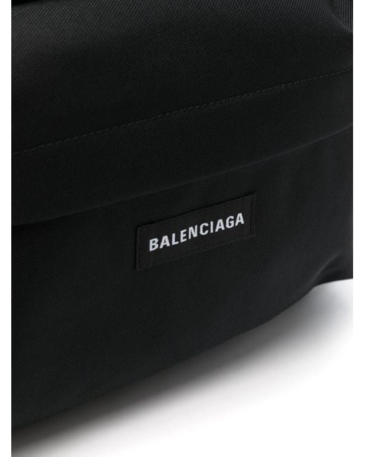 メンズ Balenciaga ロゴ バックパック Black