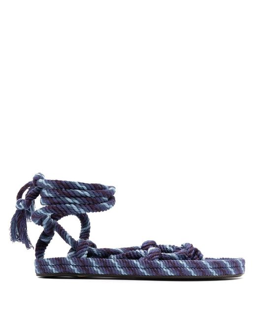 Isabel Marant Rope Strap Sandals in Blue | Lyst