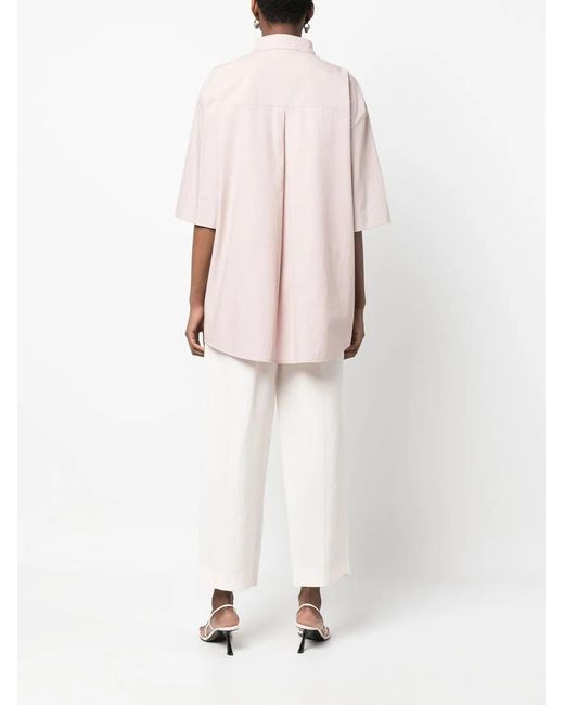 Fabiana Filippi Pink Flap-Pocket Detail Shirt