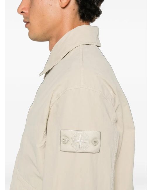 Stone Island Natural Ghost Logo-Patch Jacket for men