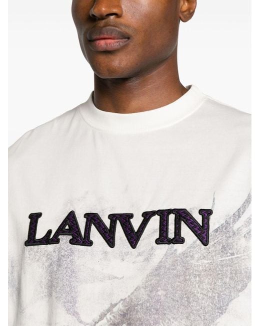 Lanvin White X Future Eagle-Print Cotton T-Shirt for men