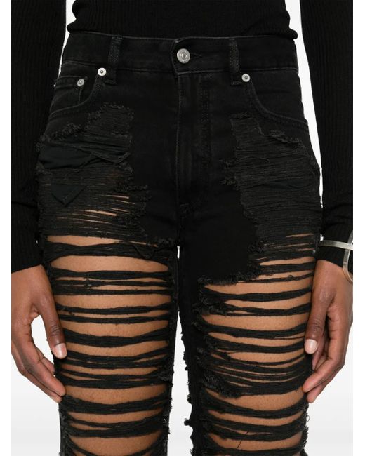 MM6 by Maison Margiela Black Ripped Jeans