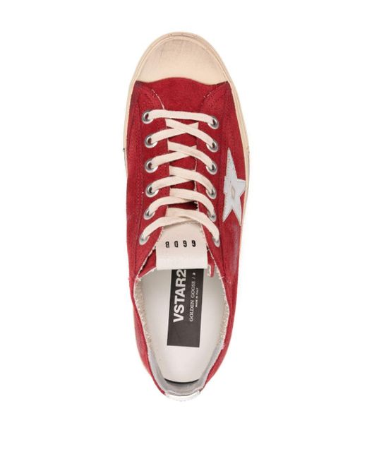 Golden Goose Deluxe Brand V-Star 2 Sneakers im Used-Look in Red für Herren
