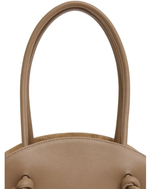 Mansur Gavriel Natural Fortuna Knotted Bowling Bag