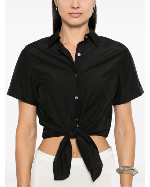 Theory Black Tied Shirt