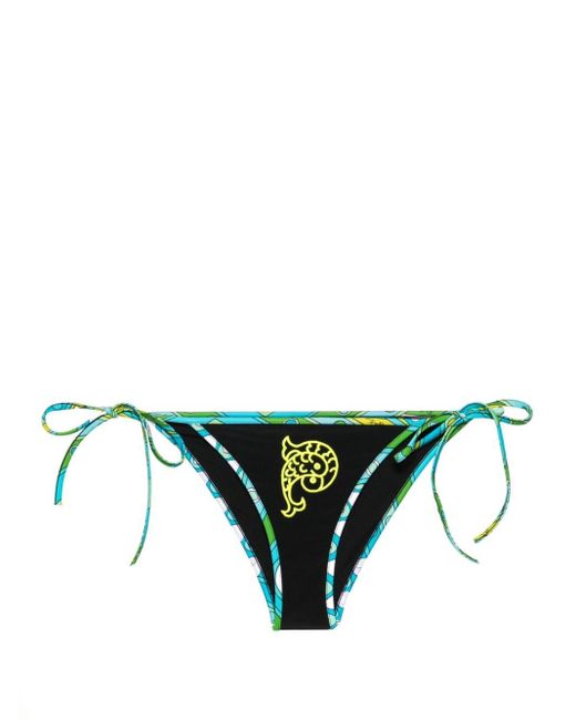 Emilio Pucci Green P-print Bikini Bottom