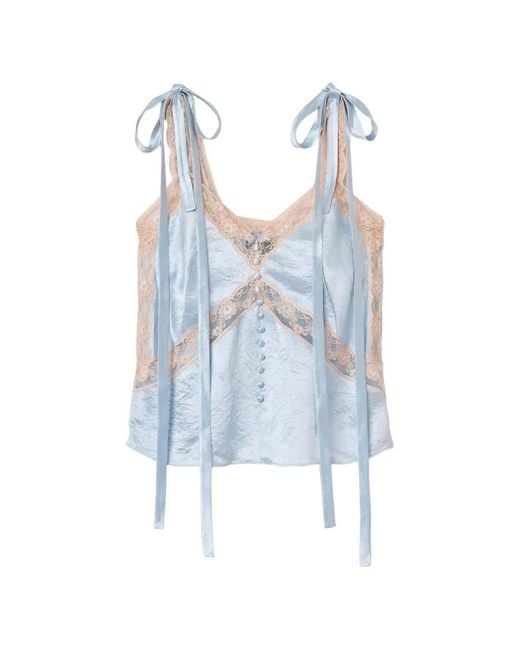 Marc Jacobs Top Met Kant in het Blue
