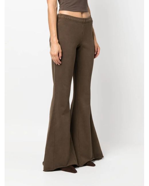 Entire studios Brown Washed-Effect Flared Trousers