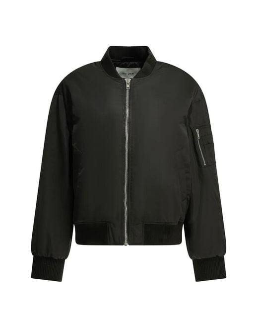 IVY & OAK Black Zip-Up Bomber Jacket