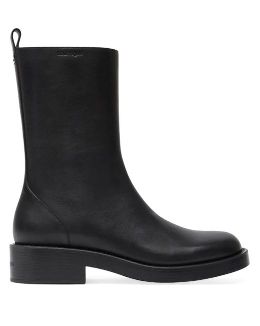 Courreges Black Rider Leather Boots for men