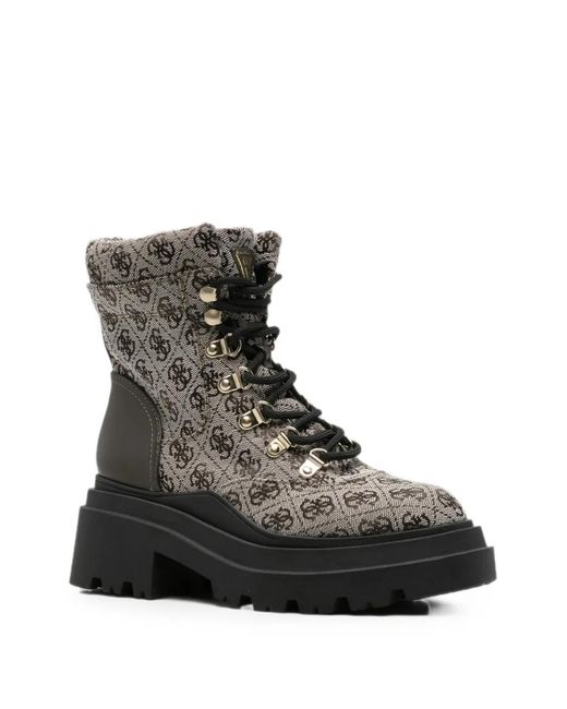 Guess Black Vaney Combat Boots