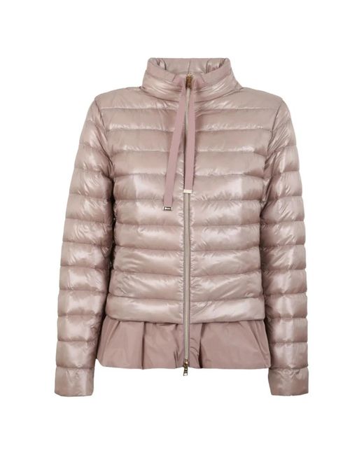 Herno Multicolor Quilted Peplum Down Jacket