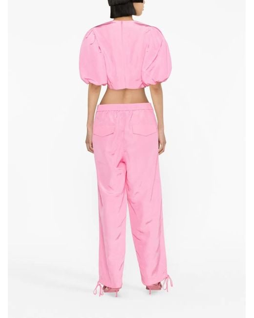 MSGM Top Met Pofmouwen in het Pink