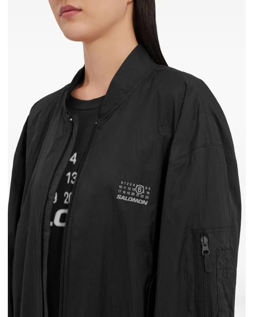 MM6 MAISON MARGIELA X SALOMON Black X Salomon Numbers-Print Bomber Jacket