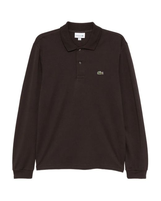 Polo con logo bordado Lacoste de hombre de color Black