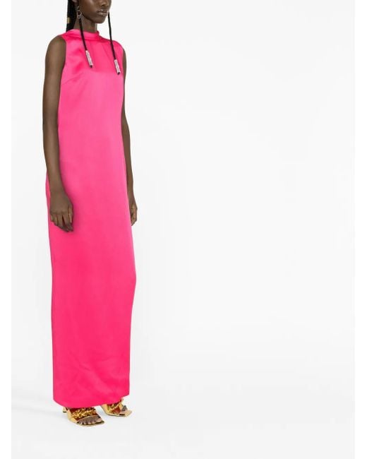 Versace Pink Cowl-Back Gown