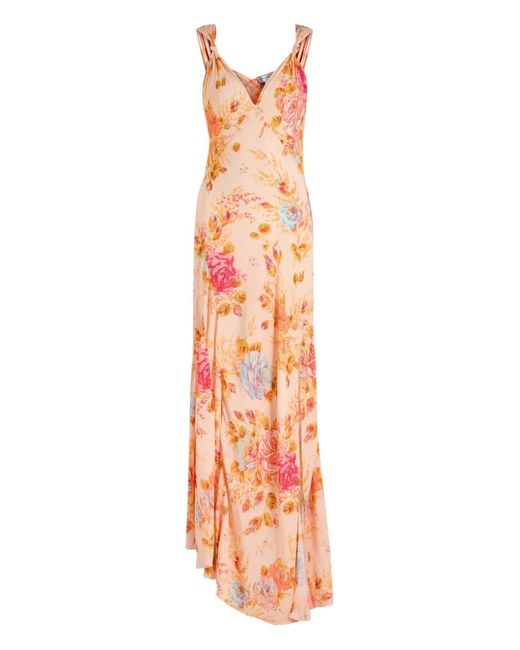 Never Fully Dressed White Floral Sofia V-Neck Asymmetric Dress