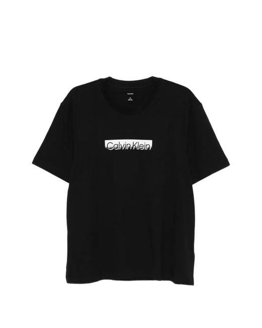 Calvin Klein Black Logo-Print T-Shirt for men