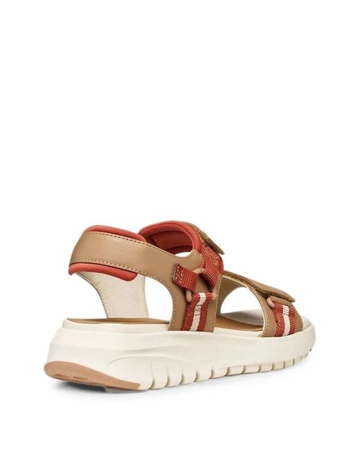 Geox Natural Flextride S Touch-Strap Platform Sandals